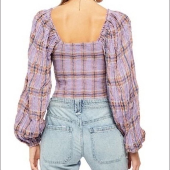 Free people cherry bomb madras blouse - Picture 2 of 13